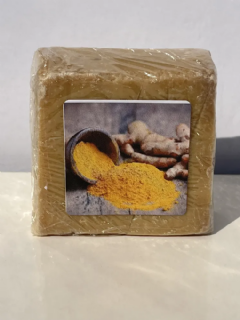 סבון מוצק טבעי כורכום 90 גרם. ניקוי עמוק לנקבוביות. הסרת תאי עור מתים. ומניעת פיגמנטציה.